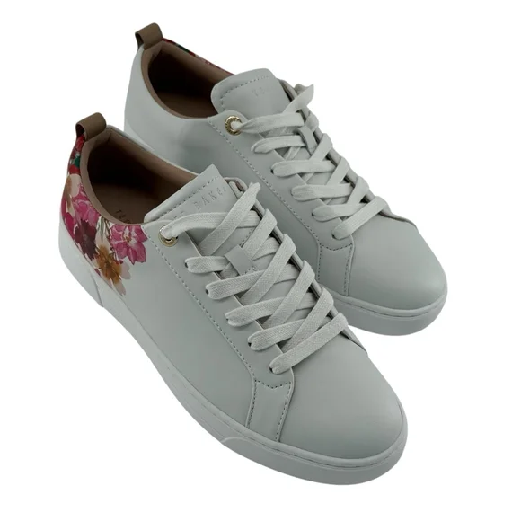 1 - 10 Ted Baker Women’s Sneakers White Floral Accent (NWOB)