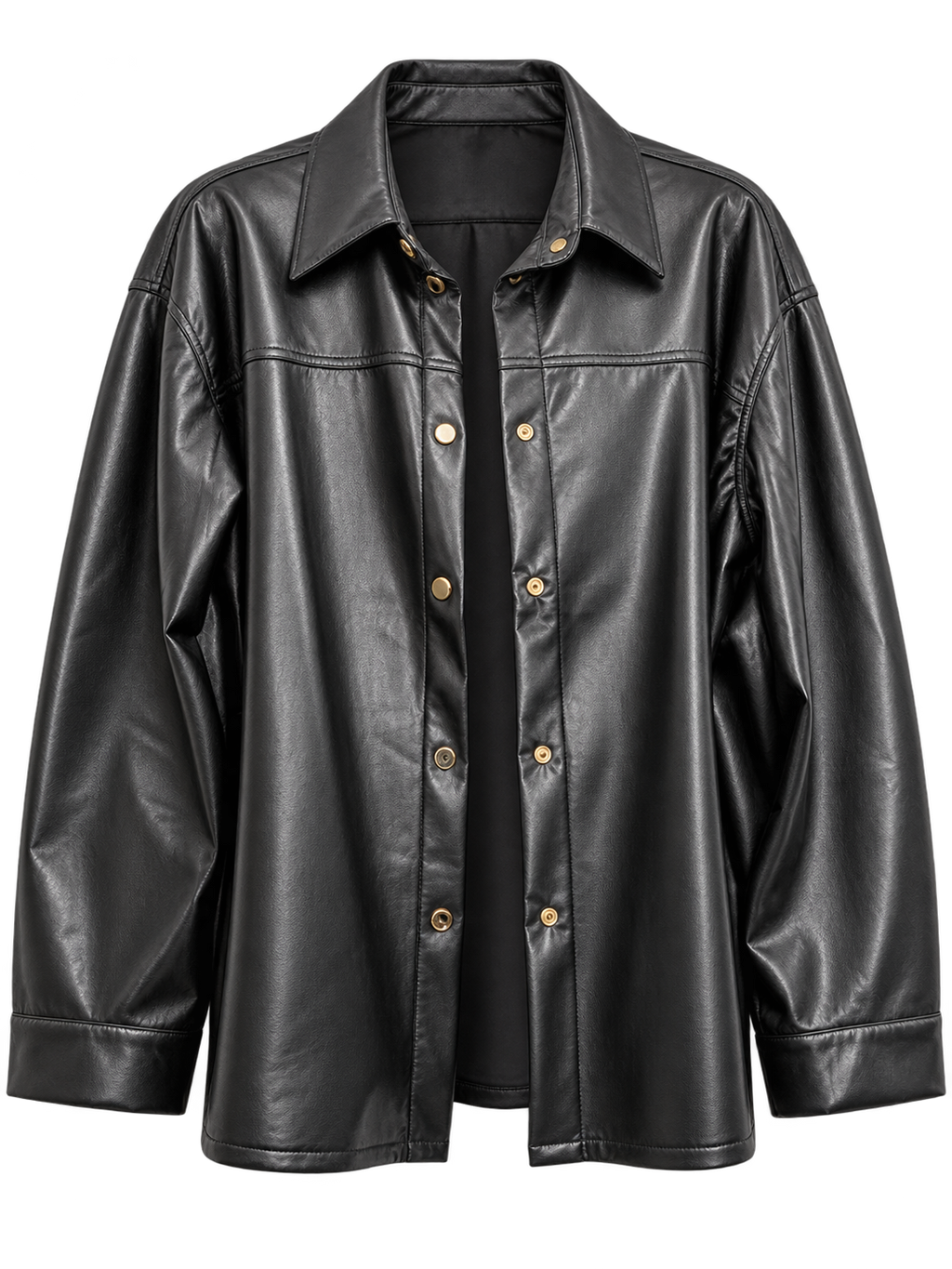 AK Black Faux Leather Top/Jacket.   XL