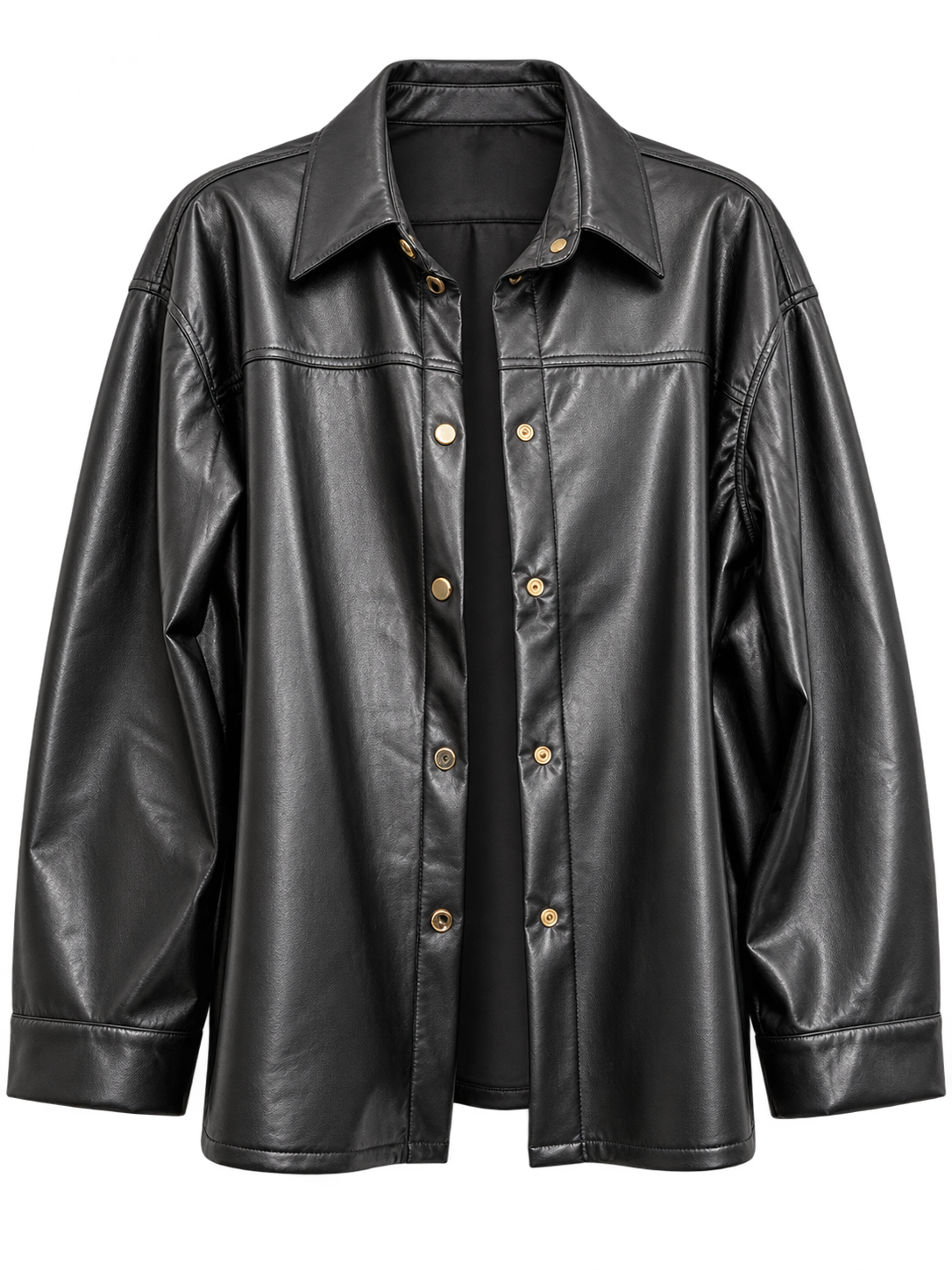 AK Black Faux Leather Top/Jacket.   XL