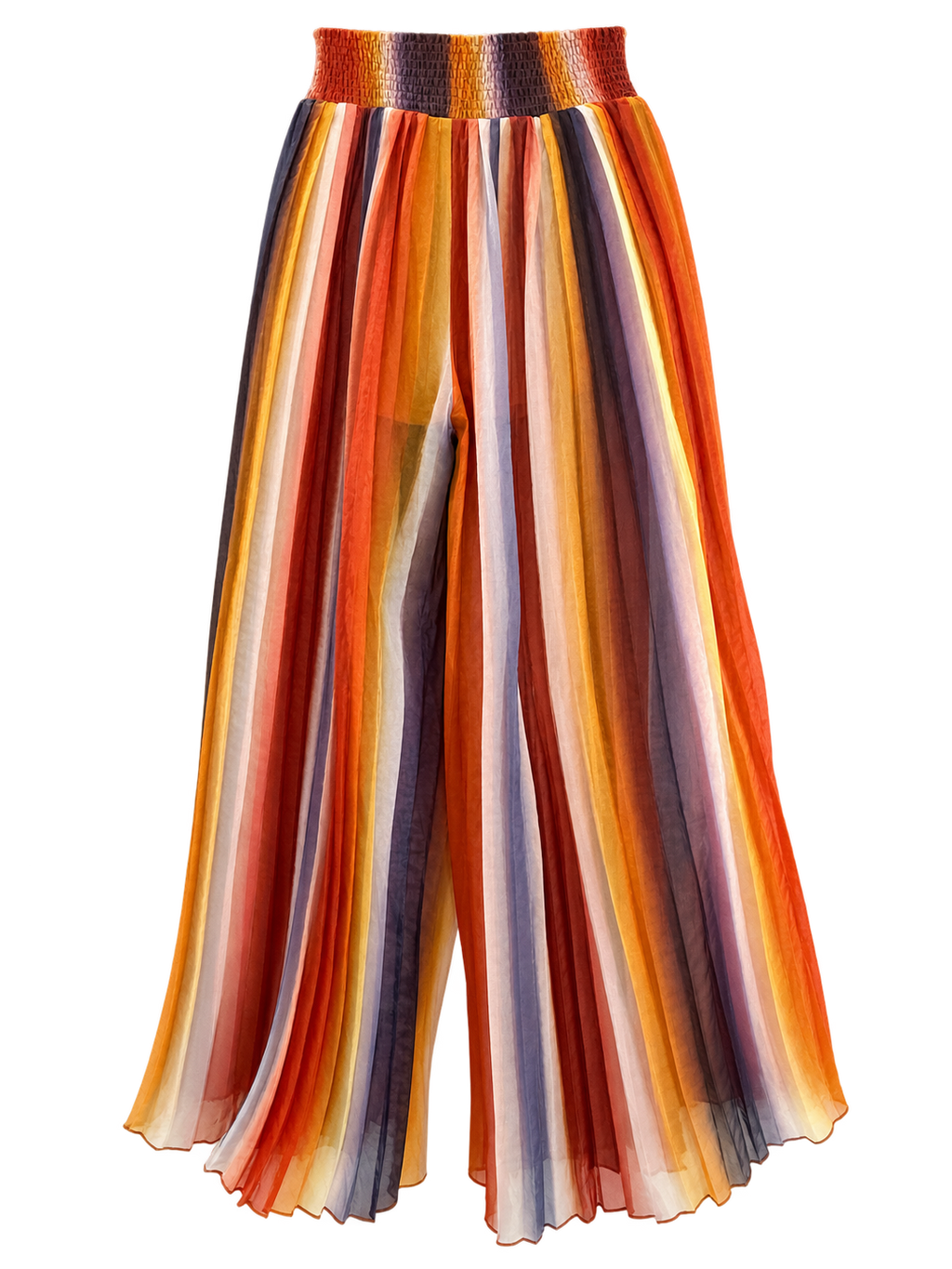 AKIRA Multi Color Striped Pleated Pants. 2X