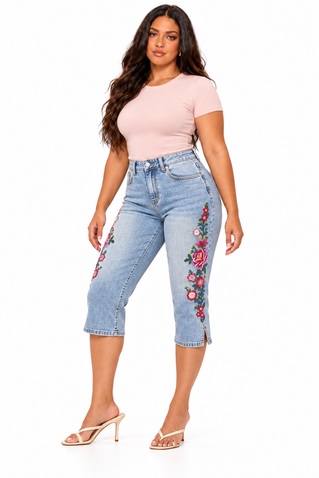 AKIRA.  GIVE ME FLOWERS FLORAL CAPRI    2X