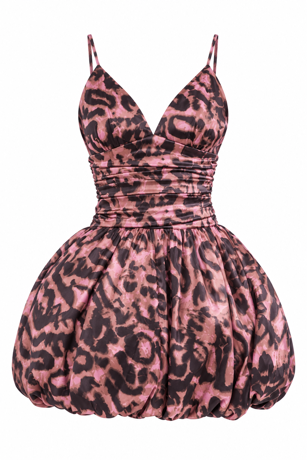 AKIRA.  TATUM LEOPARD PRINT BUBBLE SKIRT MINI DRESS     L