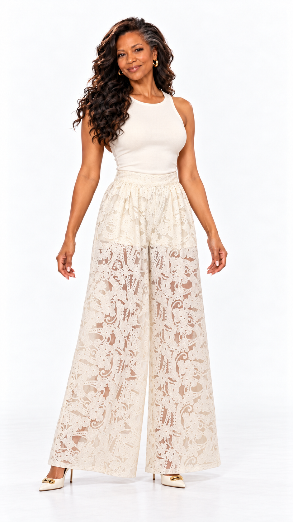 AKIRA.  EMMA EMBROIDERED BALLOON PANT XL