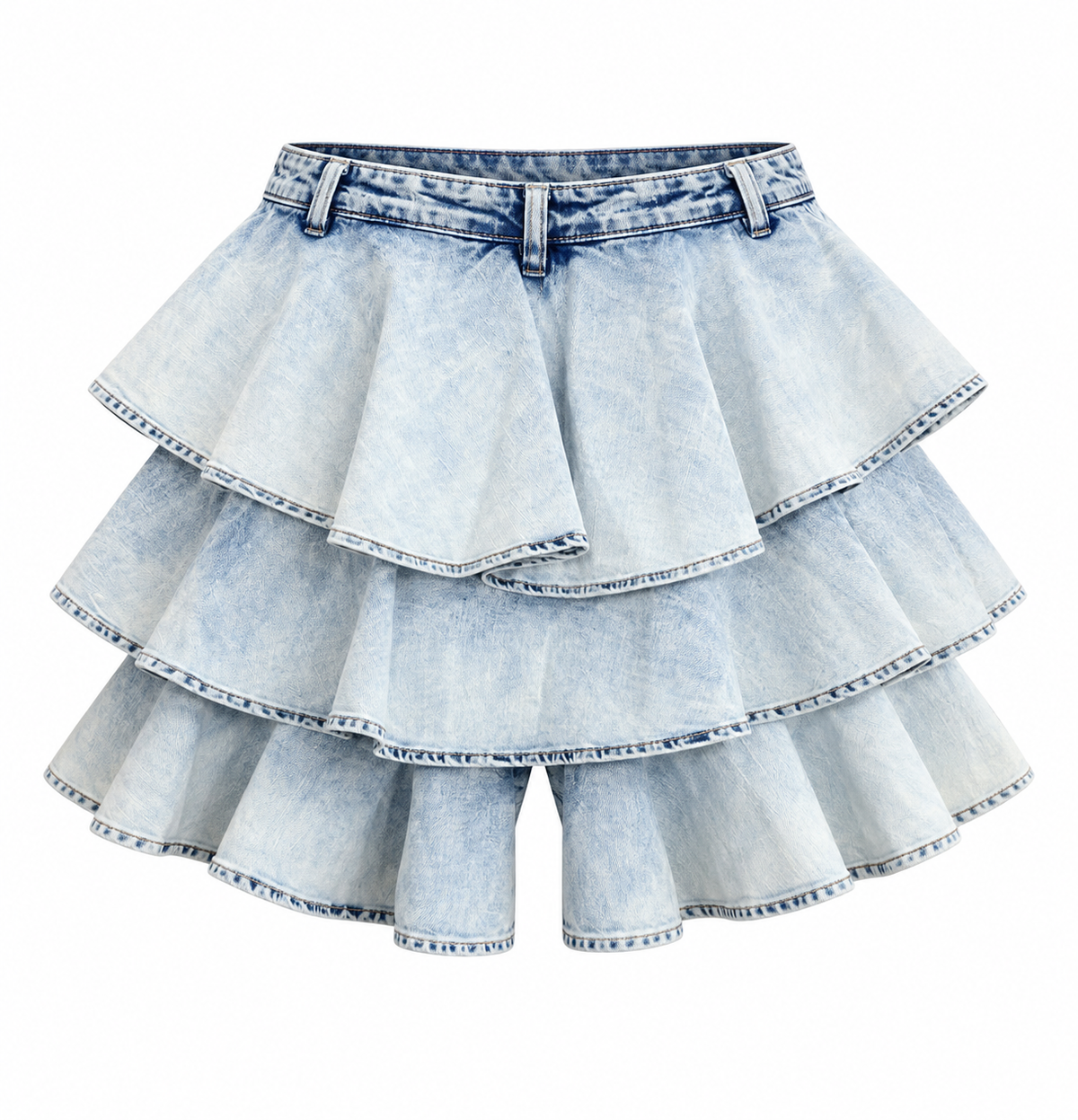 AKIRA   BRING IT ON RUFFLE DENIM SHORT    XL
