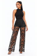 AKIRA BLACK SUPER LUXE WIDE-LEG PANT    XL