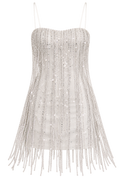 AK  CAME THRU DRIPPIN' FRINGE MINI DRESS.  M