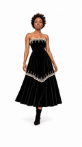 AK Black Velvet Dress w/ Bling.   XL
