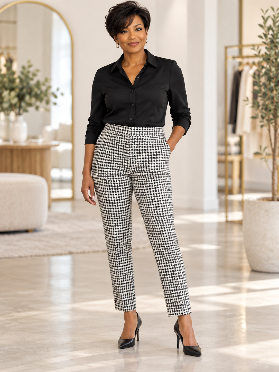 Hounds Tooth Slacks.   Size 10