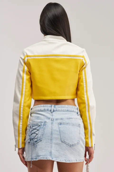 WEST LOOP RACER MOTO IN YELLOW.    L