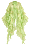 AKIRA LIME GREEN  IN BLOOM FLORAL TOP IN GREEN MULTI         L
