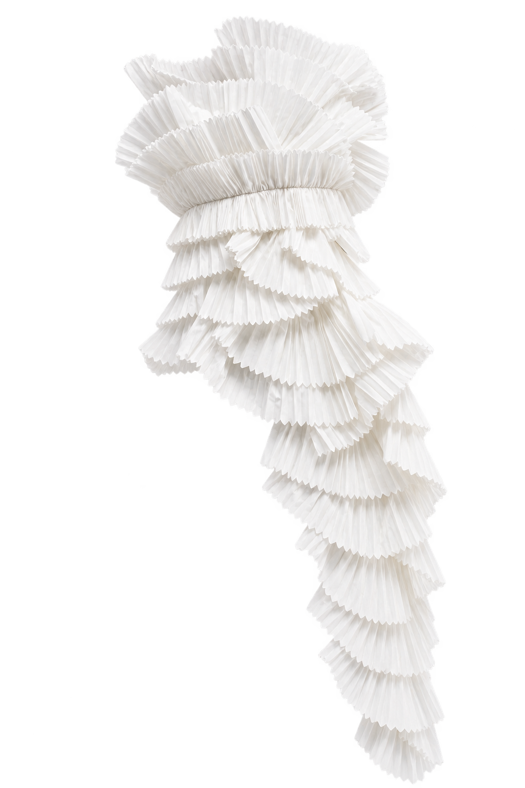 LUXURIOUS ASYMMETRICAL TOP IN WHITE    M