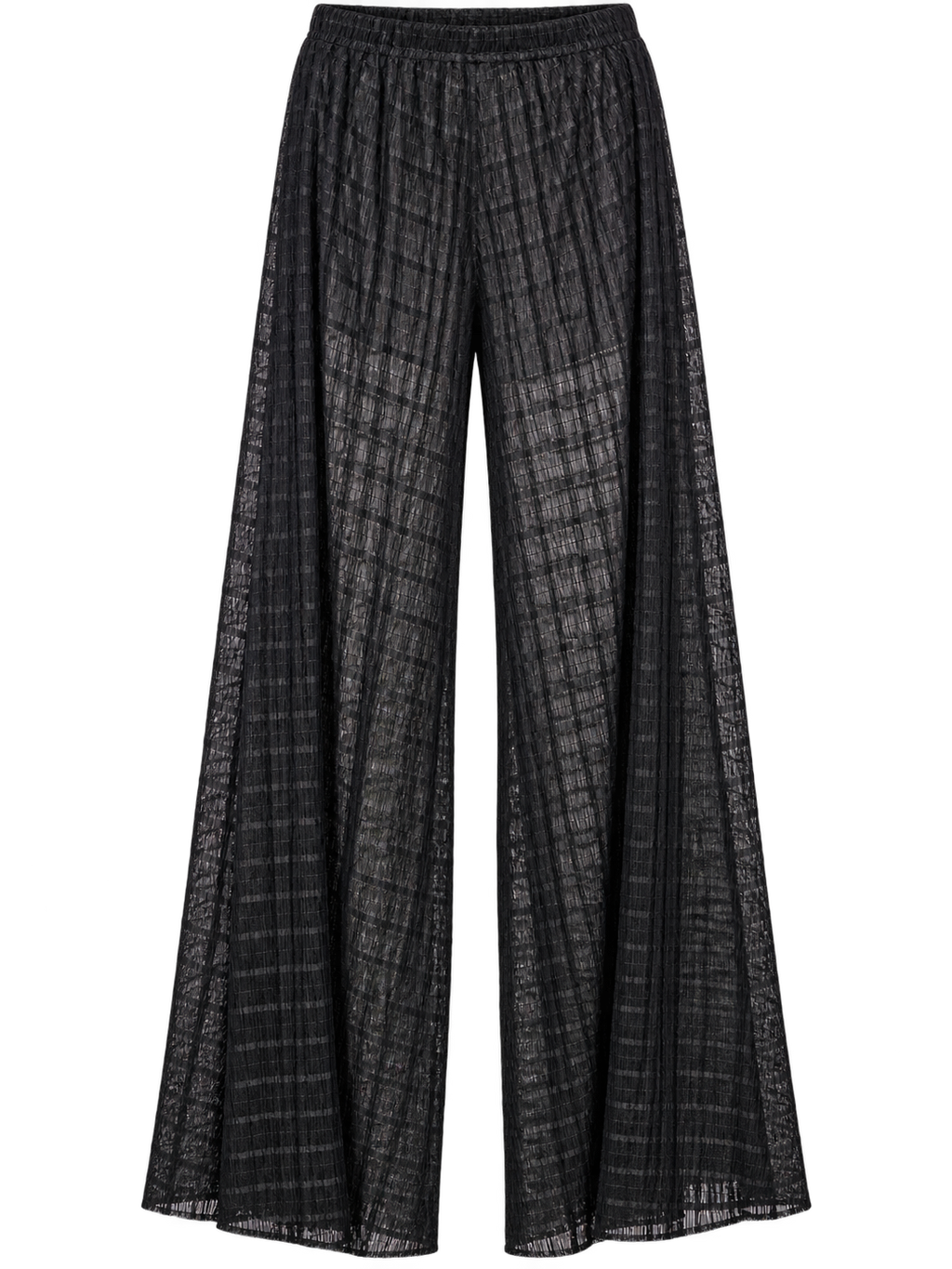 AK Sheer black wide-leg pants.     XL