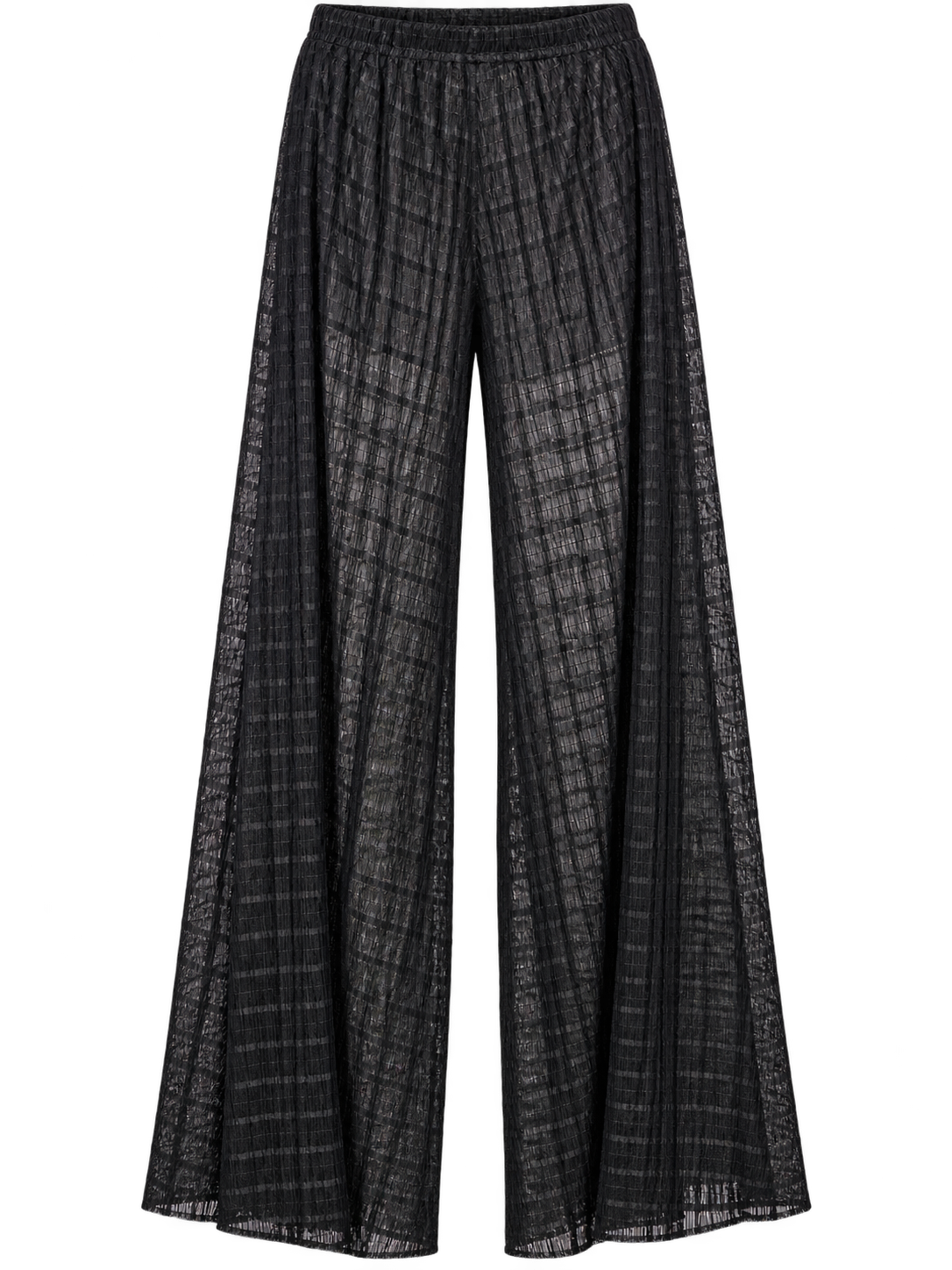 AK Sheer black wide-leg pants.     XL