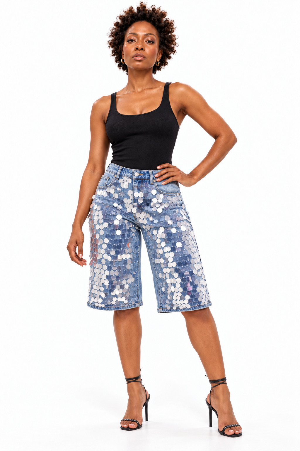 AKIRA.  SPARKLE AND SHINE BERMUDA SHORT 2X
