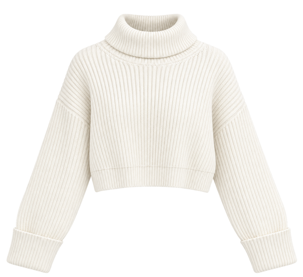 AK White Knit Turtleneck.   XL