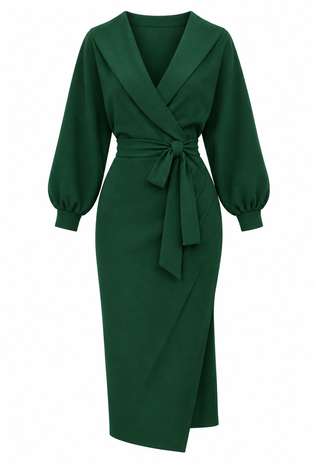 FN. Mona Sweater Midi Dress - Hunter GREEN.  1X