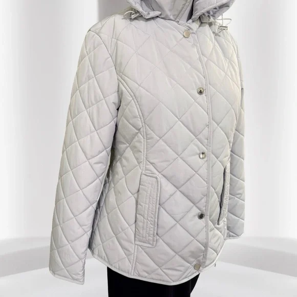 1 - 4 Jones New York Women's Ladies Lightweight Quilted Jacket with a Hood