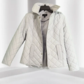 1 - 4 Jones New York Women's Ladies Lightweight Quilted Jacket with a Hood