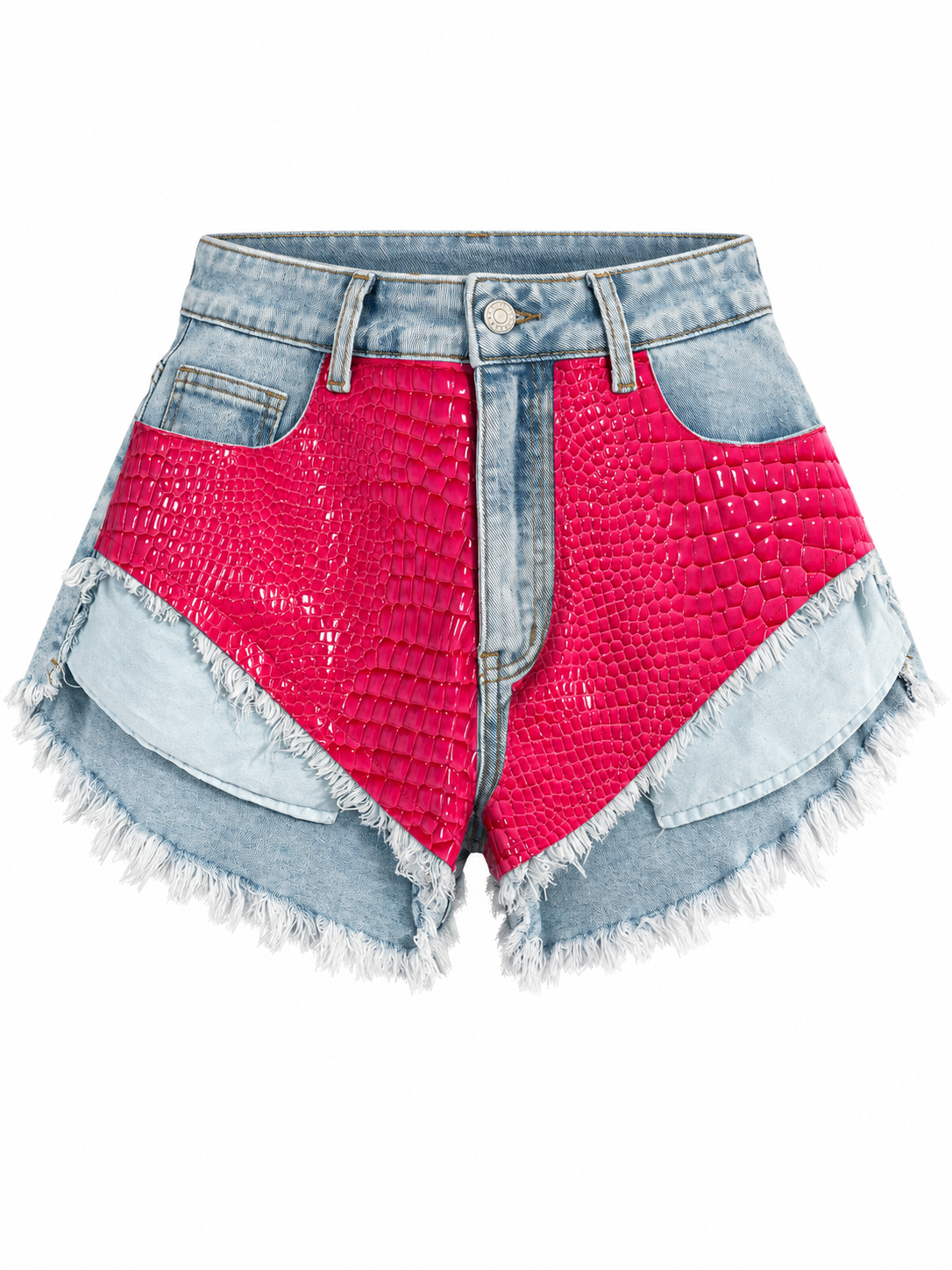 AKIRA.   LIL SNAKE DENIM SHORT     S