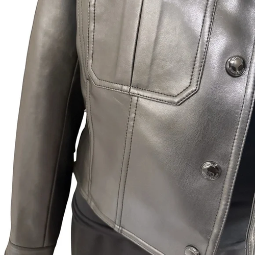 1 - 5 Michael Kors Black Faux Leather Jacket Size. (NWT)