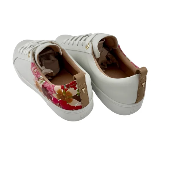 1 - 10 Ted Baker Women’s Sneakers White Floral Accent  (NWOB)