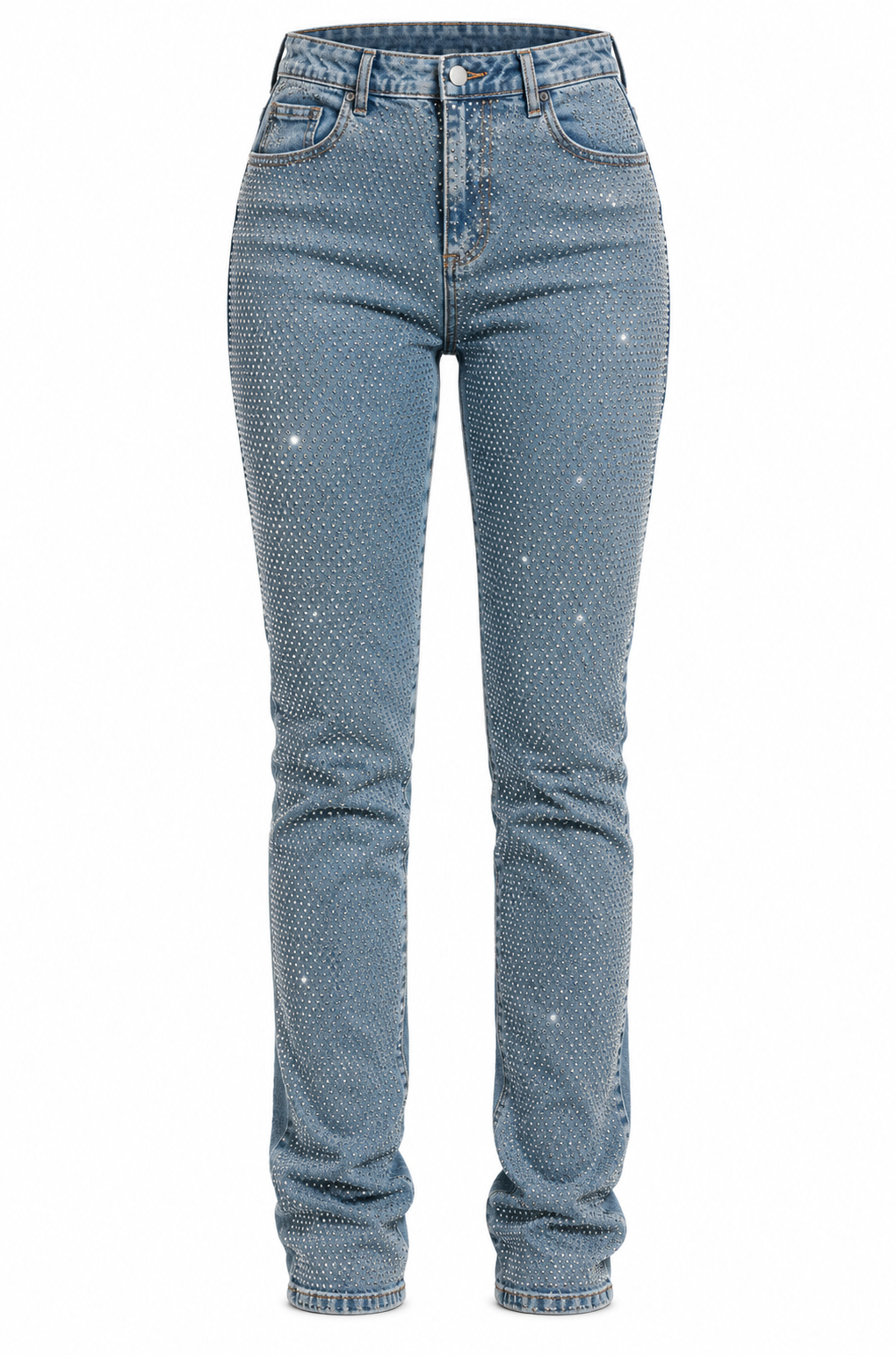 AKIRA JOLIE RHINESTONE EMBELLISHED TAPERED JEAN  XL
