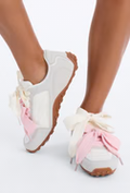 FN Aria Double Lace Up Sneakers - White.   9