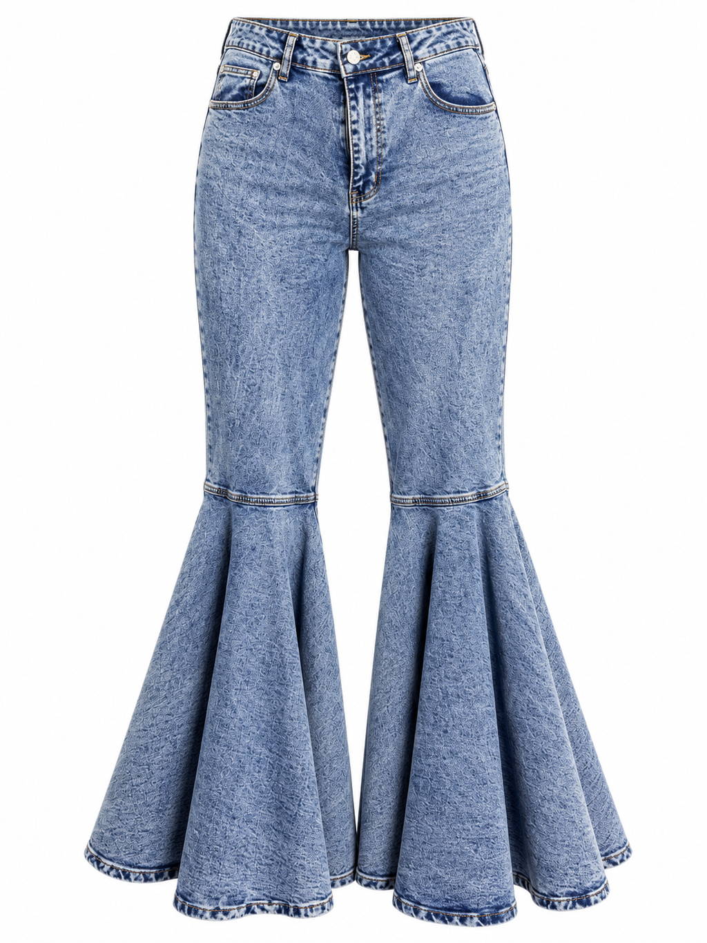 AKIRA  BLUE DENIM FLARED BELL BOTTOM JEANS  XL