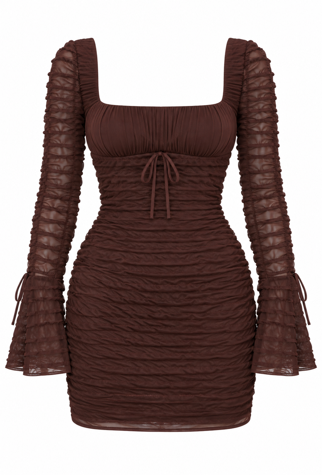FN.  Espresso Lace Mini Dress - Brown.  XL