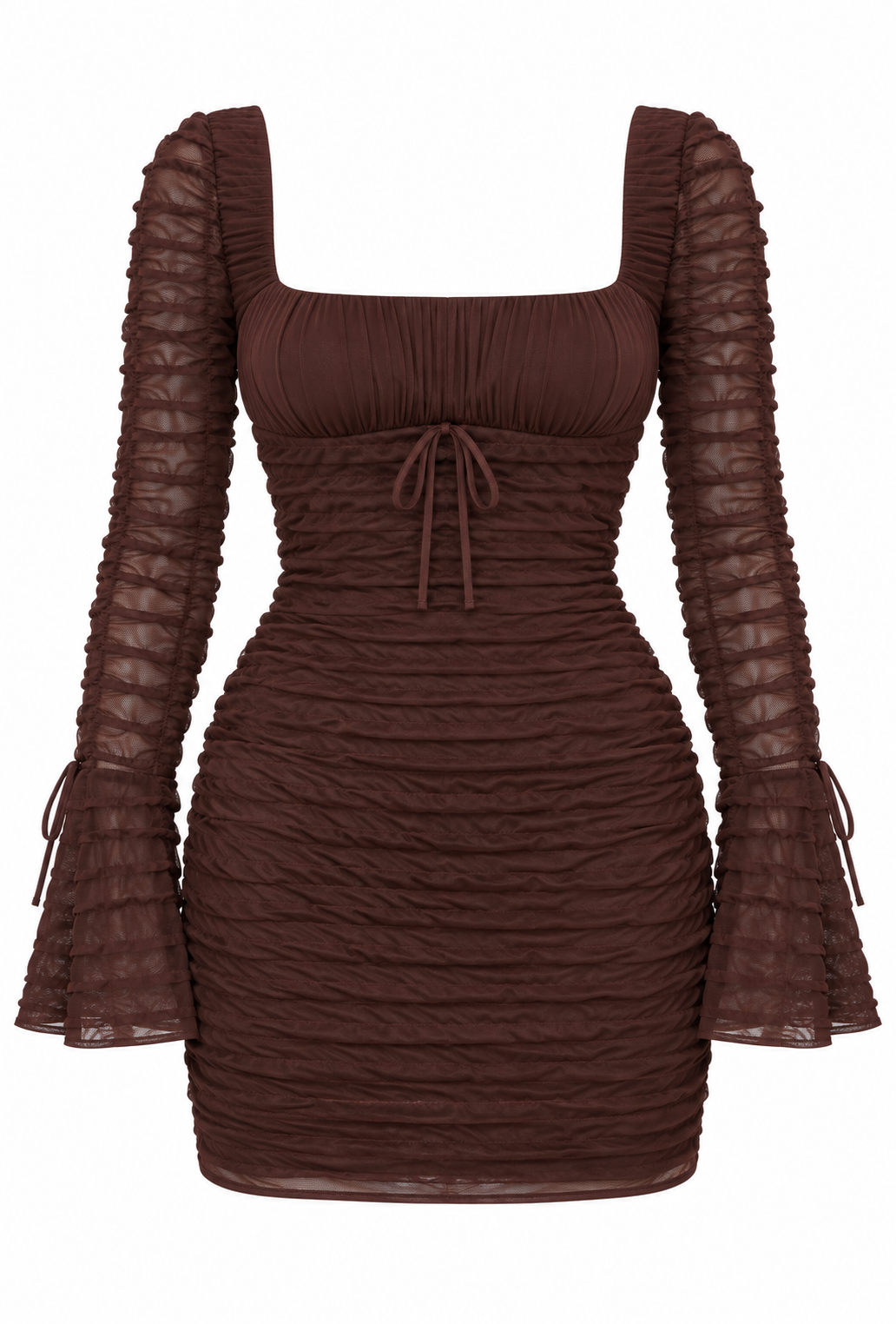 FN.  Espresso Lace Mini Dress - Brown.  XL