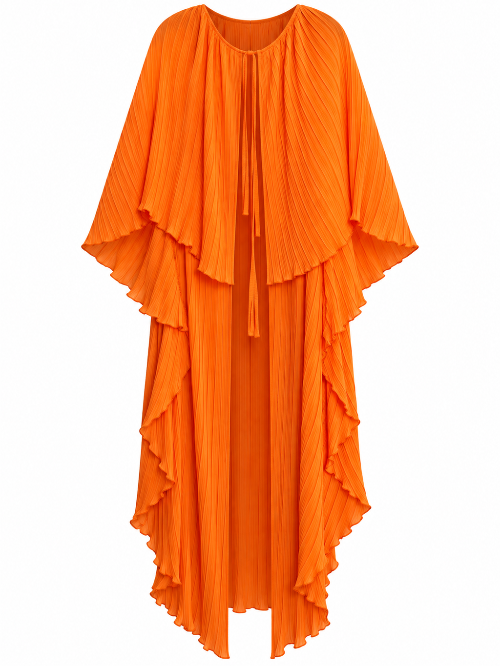 AKIRA ORANGE CREPE DUSTER.   S/M