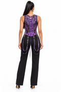 AKIRA PURPLE  GLITTER  CORSET TOP  L