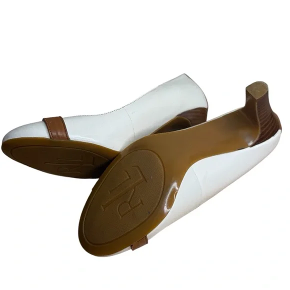 1 - 9 Lauren Ralph Lauren (Pre-Owned) Cream & Tan Buckle Pumps – Women’s Size 6