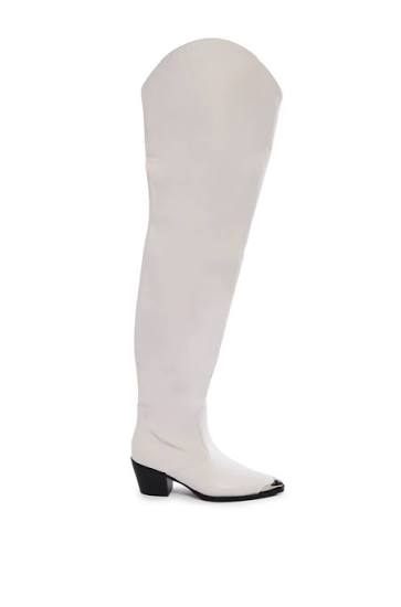 AK Ria White Over Thigh Boots.    7.5