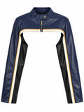 AKIRA DRK BLUE BOLERO MOTO 1/4 JACKET. 1X