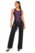 AKIRA PURPLE  GLITTER  CORSET TOP    XL