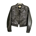 1 - 5 Michael Kors Black Faux Leather Jacket Size. (NWT)