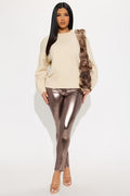 FN. Stardust Metallic Low Rise Legging - Bronze.   XL
