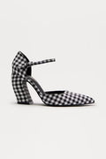 FN. Wexler Ankle Strap Pumps - Black/White.  Size 8